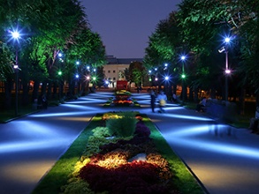 Новое освещение от Philips в парке Победы в Волгограде. Фото предоставлено пресс-службой Philips