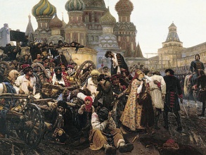 Фрагмент картины Василия Сурикова «Утро стрелецкой казни»