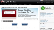 Фото экрана сайта stopthehacker.com